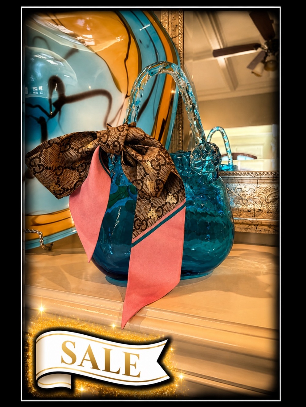 Gucci Bees Silk Skinny Tie Scarf